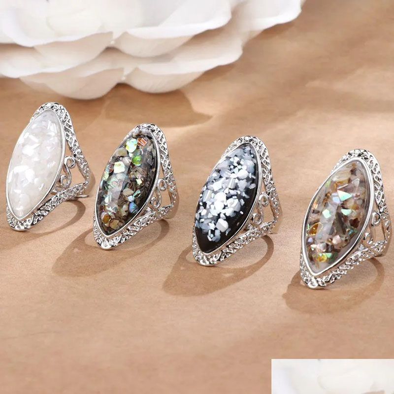 Band Rings 4 Color Vintage Antique Sier Big Oval Shell Finger Ring For Women Female Statement Boho Beach Jewelry Gift
Band Rings 4 Color Vintage Antique Sier Big Oval Shell Finger Ring For Women Female Statement Boho Beach Jewelry Gift