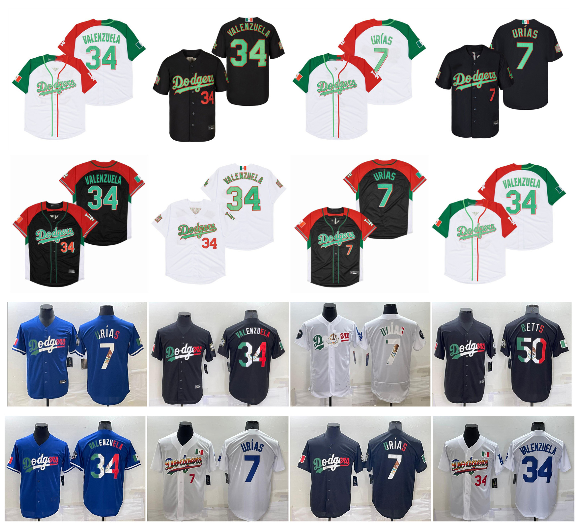 LA Mexico Julio Urias Jersey Baseball Jersey Dodgers Los Fernando Valenzuela Angeles Mookie Betts Shirt Blue White Grey Black 100% Stitched Size -XXXL, As pic 
LA Mexico Julio Urias Jersey Baseball Jersey Dodgers Los Fernando Valenzuela Angeles Mookie Betts Shirt Blue White Grey Black 100% Stitched Size -XXXL, As pic