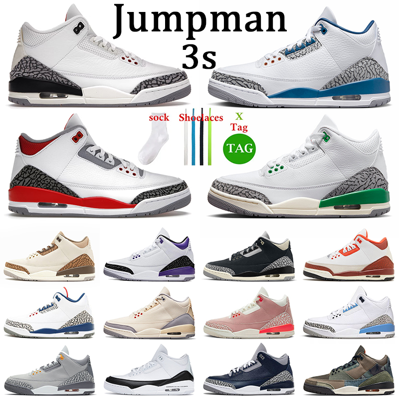 

Jordens 3 III Basketball Shoes Jumpman 3s Retro Men Trainers Fire Red Sports Sneakers Women White Cement Reimagined Wizards Lucky Green Dark Iris Palomino Jorda Shoe, # 36-47 off noir