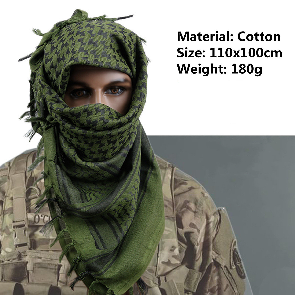 Magic Scarves Special Forces Free Variety Turban Jacquard Scarf Thickening Outdoor Arabic Square Magic Outdoor Scarf Shawl CS Decorative Scarf 230515