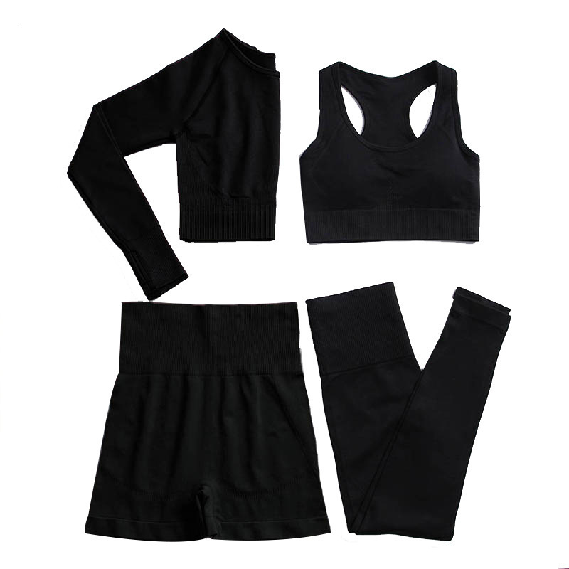 Energy Seamless Yoga Set Sport Outfit For Woman Gym Clothing Fitness Long Sleeve Crop Top High Waist Leggings Running Sportswear CX220421