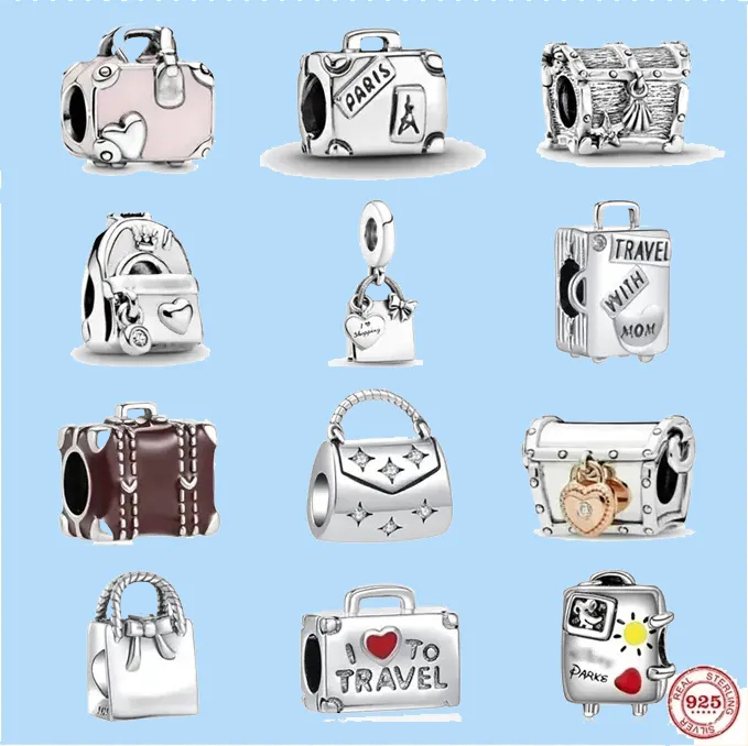 925 sterling silver charms for jewelry making for pandora beads Wholesale Treasure Chest Beads Backpack Pendant Suitcase Bead
925 sterling silver charms for jewelry making for pandora beads Wholesale Treasure Chest Beads Backpack Pendant Suitcase Bead