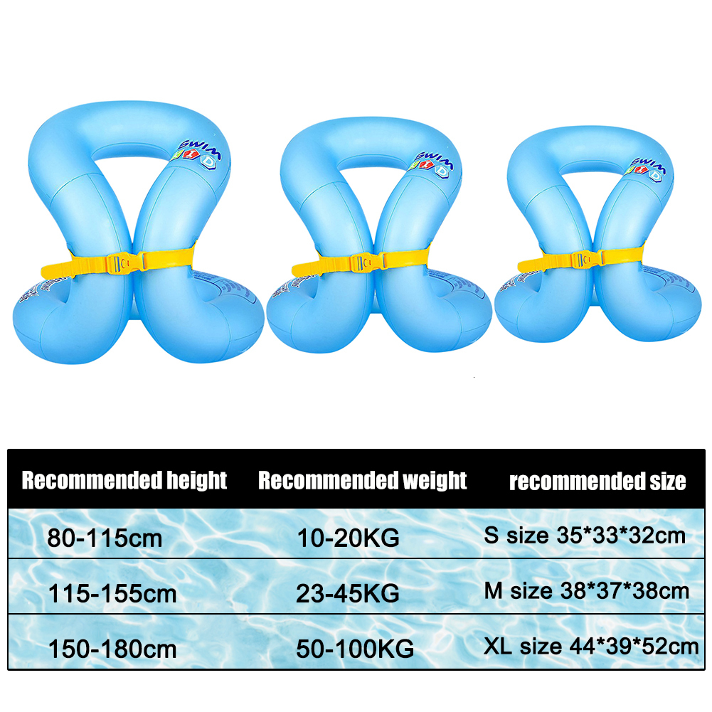 Life Vest Buoy Inflatable Floating Swim Arm Rings Water Pool Toys Swimming Laps Float Circle Buoyancy Safety Life Vest for Children Adults 230515