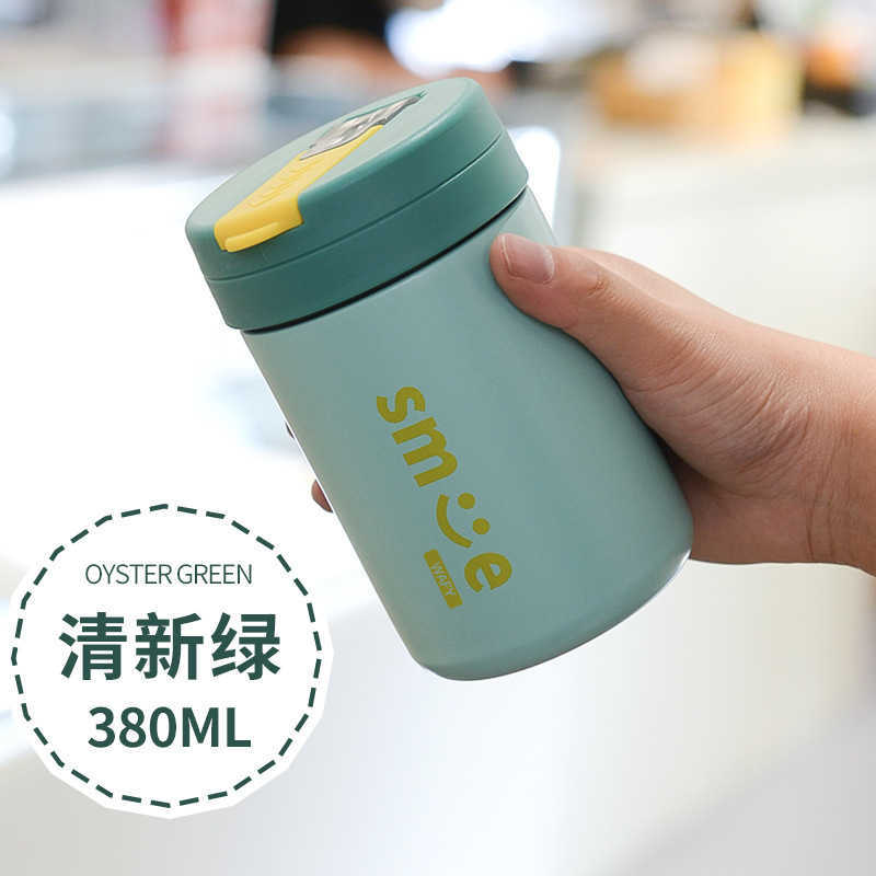 Thermoses Heat net red ton children's heat preservation water stainless steel straw male and female student gift portable cup Free shipping