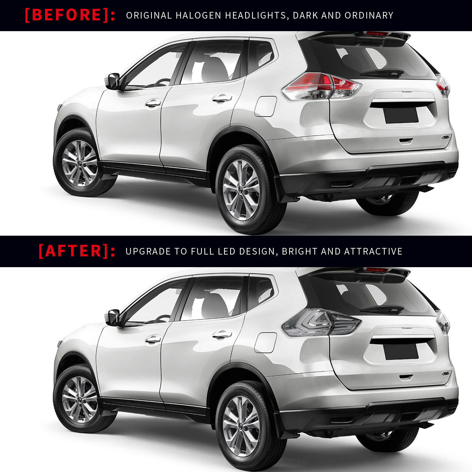 LED Rear Taillight For Nissan X-trail 20 14-20 19 Rear Running Lamp Brake Reverse Dynamic Turn Signal Tail Light