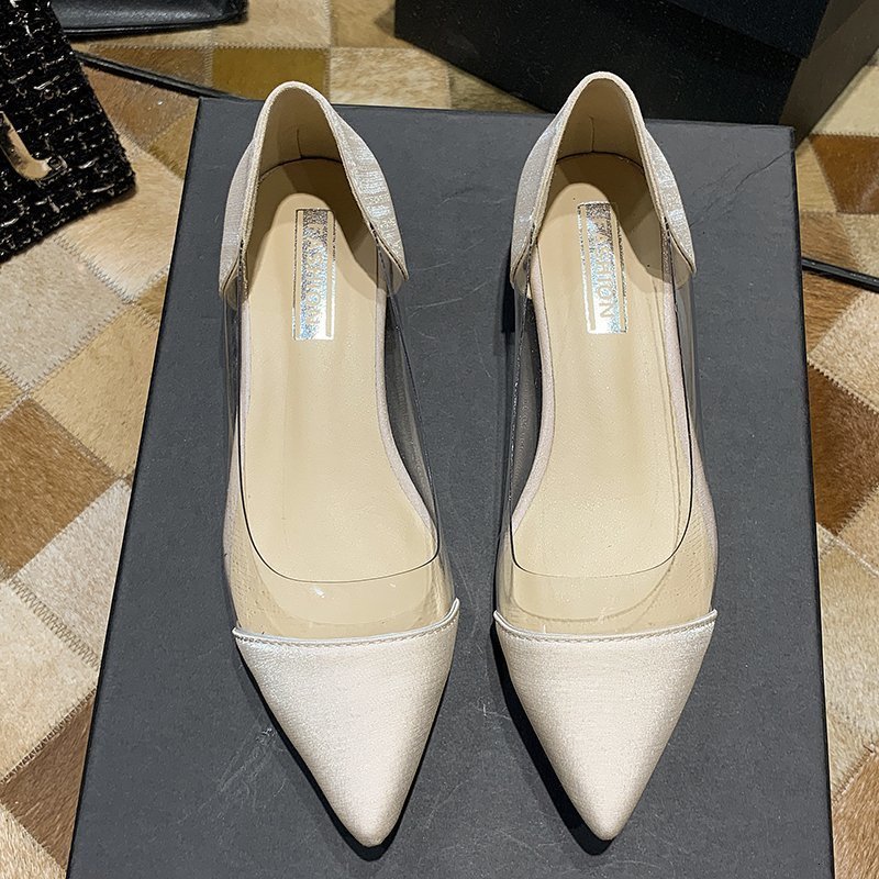 Dress Shoes Sepatu Flat Wanita Musim Semi Panas Ukuran Plus Balet Warna Permen Jelly Zapatos Mujer 8922N 230516