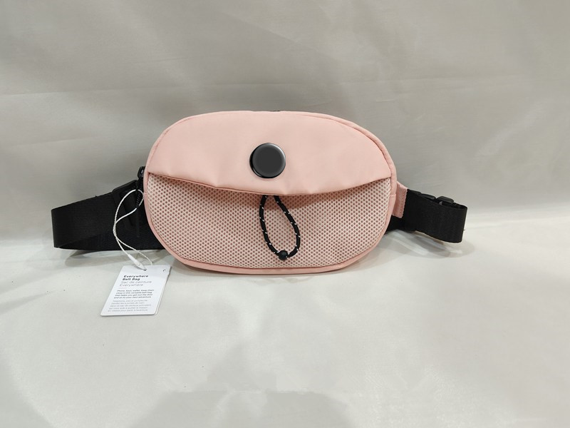 lu Outdoor Belt Bags Women Men Waist Bag Take it With Metal Gym Elastic Adjustable Strap Zipper Fanny pack 7 Colors