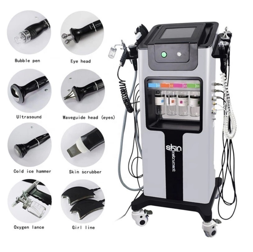 Multi-Functional Beauty Equipment Professional Microdermabrasion 8IN1 Aqua Peeling Oxygen Jet Peel Hydra Dermabrasion Machine