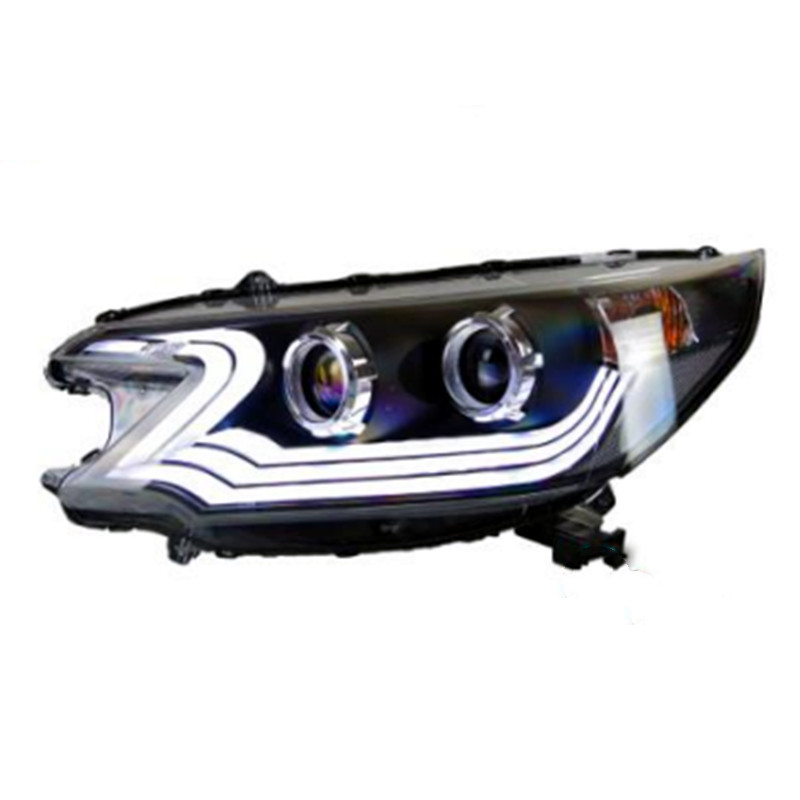 Car Styling LED Headlight for Honda CRV 2012-2014 DRL Double Lens Hid Bi Xenon Running Lights Auto Accessories