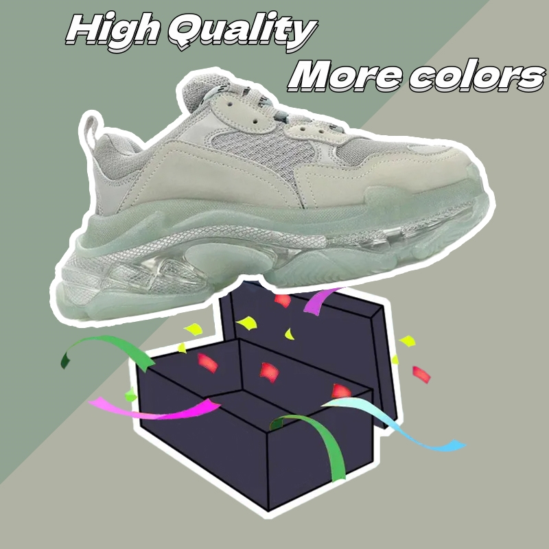 Designer 17FW Triple S Men Women Casual Shoes Platform Luxury Sneakers Clear Sole Black White Grey Red Pink Blue Royal Green Jogging Walking Mens Trainers With Box, 18
Designer 17FW Triple S Men Women Casual Shoes Platform Luxury Sneakers Clear Sole Black White Grey Red Pink Blue Royal Green Jogging Walking Mens Trainers With Box, 18