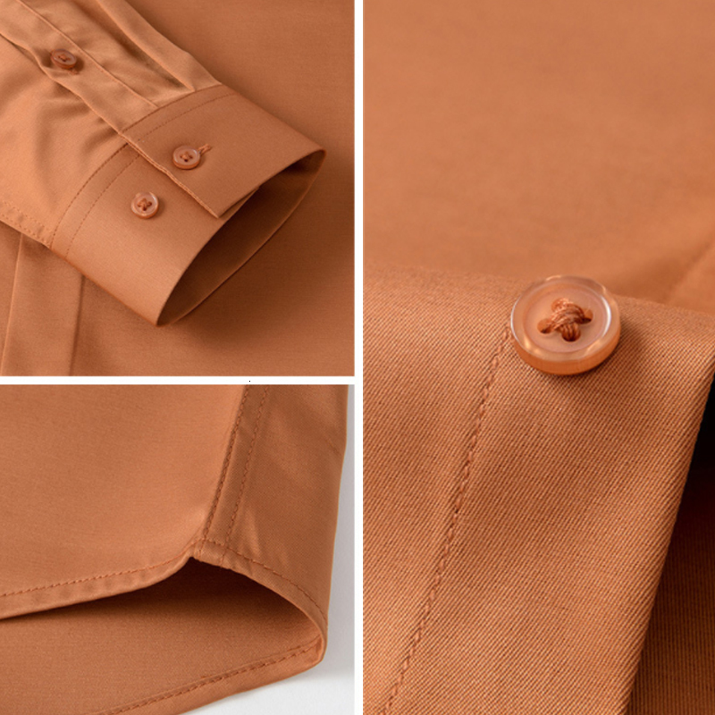 Men's Casual Shirts 6XL Spring/Summer Silk Slippery Men's Shirt Long Sleeve Ice Silk Fashion Large Non Iron Wrinkle Resistant Business Casua