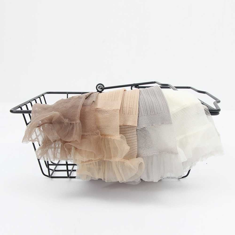 Socks Hosiery Velvet Woman Socks Ultra-thin Transparent Lace Frilly Ruffle Socks Women Fashion Summer Japan Style Harajuku Retro Long Socks P230516