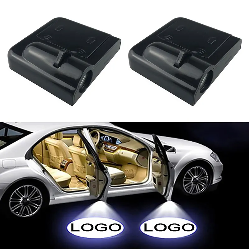 For ALL Cars 2PCS Wireless Led Car Door Welcome Lights Laser Projector Ghost Shadow Lamp for Benz Audi Tesla Mazda Renault Peugeot Seat Skoda Voo Opel
