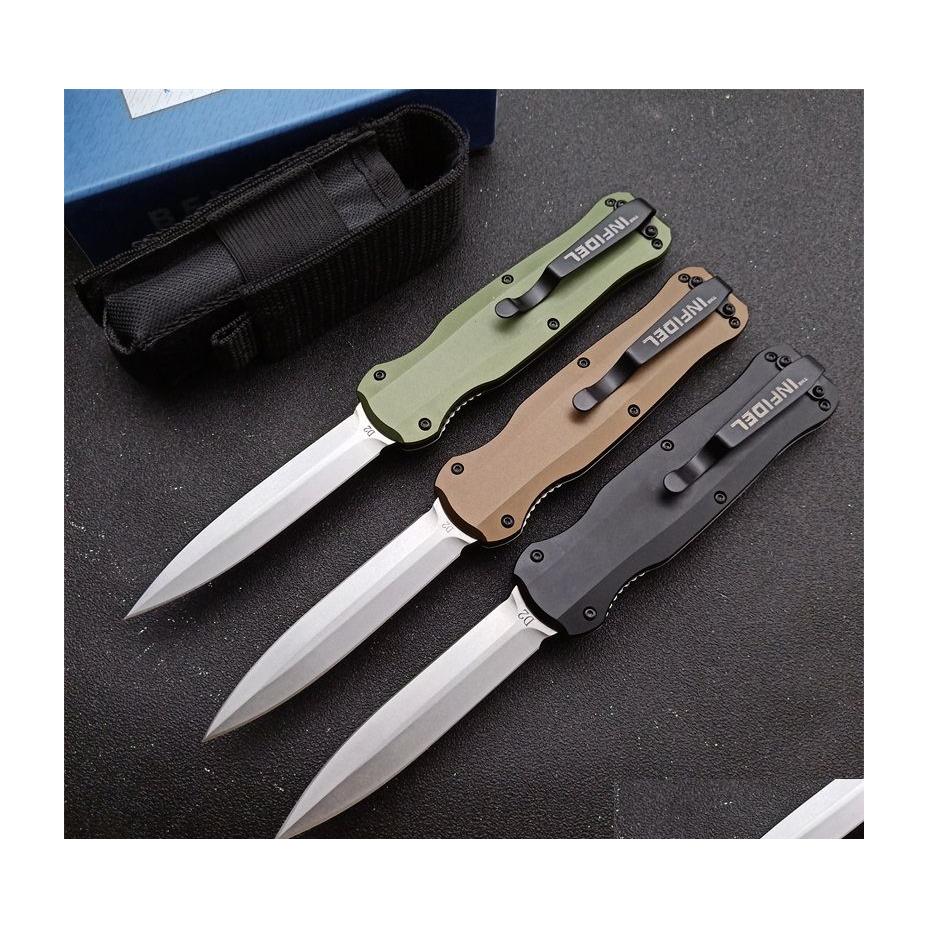 Camping Hunting Knives Benchmade Bm 3320 Infidel Knife Double Action D2 Blade Folding Matic Outdoor Pocket Tactical Survival Bm3300 Dh2Kd
Camping Hunting Knives Benchmade Bm 3320 Infidel Knife Double Action D2 Blade Folding Matic Outdoor Pocket Tactical Survival Bm3300 Dh2Kd