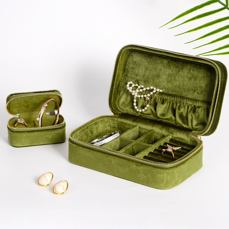 Jewelry Boxes velvet Jewellery Storage Earring Boxes Jewelry Box Display Case Organizer Packaging Storage for Home Travel Girl Gift 230515