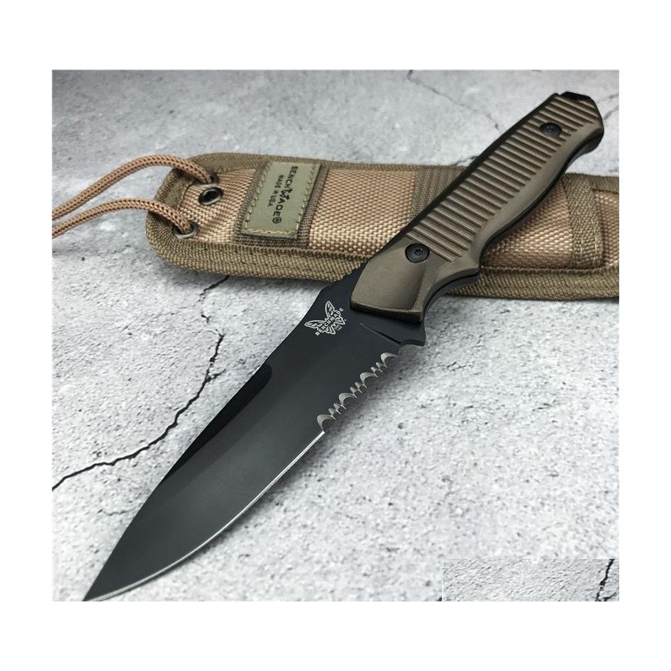 Tactical Knives Benchmade 140Bk Knife 154 Blade Aluminium Alloy Handle Fishing Diving Straight Outdoor Cam Hunting Add Sheath 3 Drop Dhty7
Tactical Knives Benchmade 140Bk Knife 154 Blade Aluminium Alloy Handle Fishing Diving Straight Outdoor Cam Hunting Add Sheath 3 Drop Dhty7