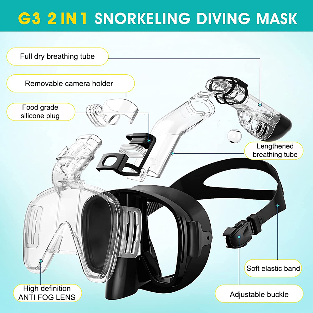 Diving Masks Diving Mask Adjustable Snorkeling Mask Diopters Panoramic AntiLeak AntiFog for Adults Children Swimming Goggles Gear Gift 230515