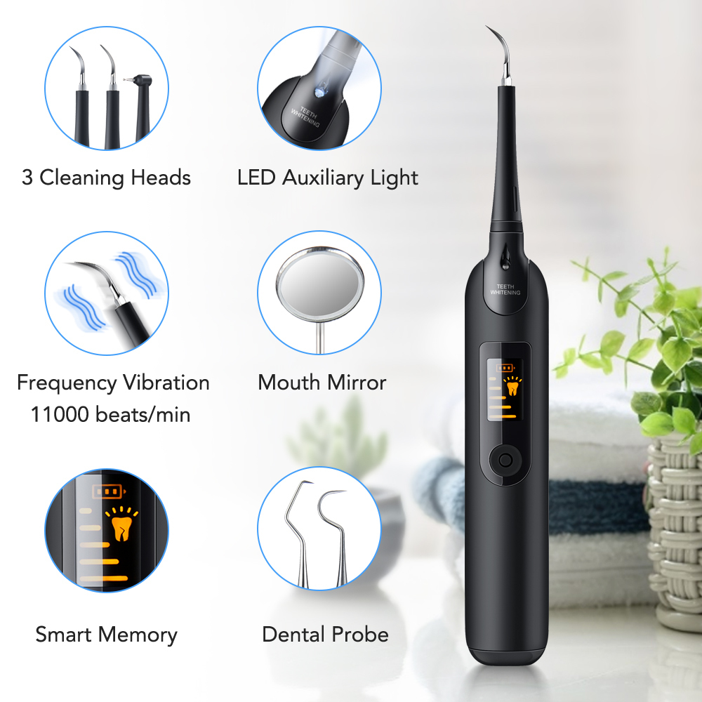 Other Oral Hygiene LED Electric Sonic Toothbrush Set Stains Dental Calculus Remover Tooth Cleaner Teeth Whitening Oral Irrigation Care Tools 230516