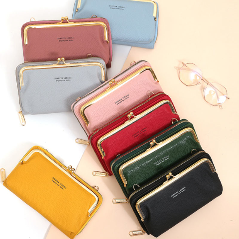 Waist Bags Tas Kurir Wanita Baru Hijau Korea Litchi Pola Dompet Ritsleting Kecil Ponsel 230516