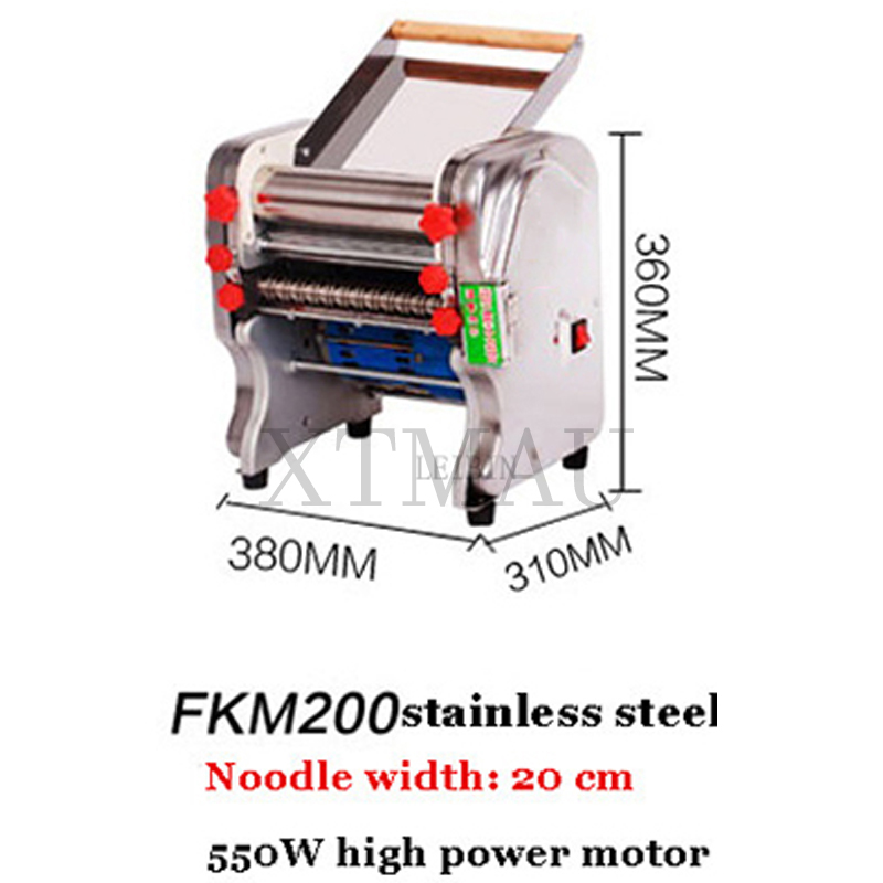 Electric Pasta Machine Noodle Maker 220V Commercial Stainless Steel Pressing Machine Dough Cutter