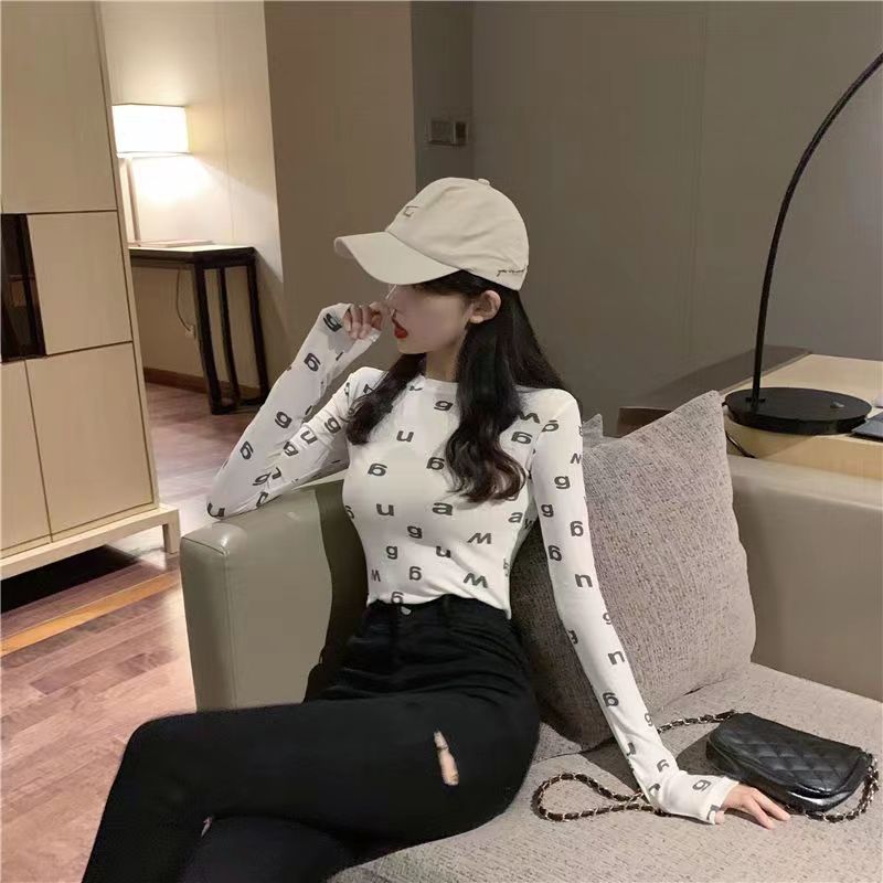 Designer Style Summer Womens Shirt Blouse Heavy Industry Letter Long Sleeve Shirts Slim Fashion, White
Designer Style Summer Womens Shirt Blouse Heavy Industry Letter Long Sleeve Shirts Slim Fashion, White