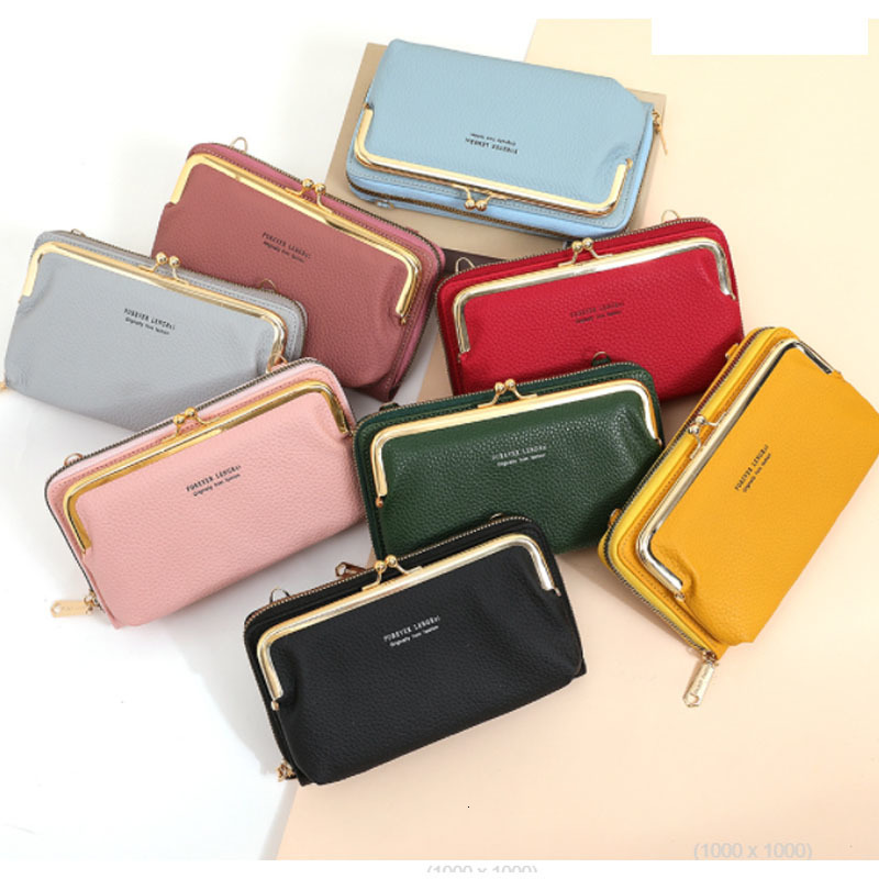 Waist Bags Tas Kurir Wanita Baru Hijau Korea Litchi Pola Dompet Ritsleting Kecil Ponsel 230516