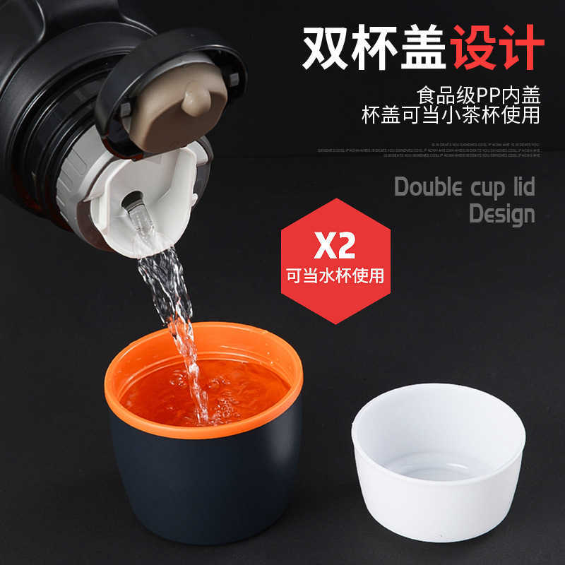 Thermoses New listed stainless steel thermos portable vacuum kettle for traveling large capacity car cup Free shipping
