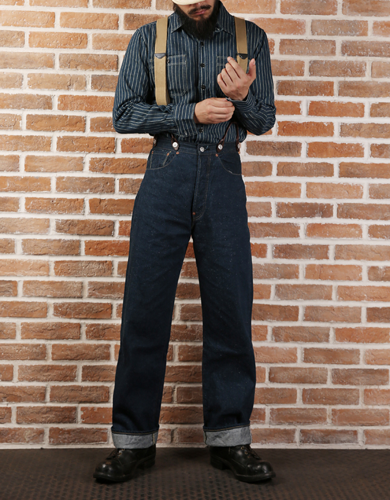 Men's Casual Shirts Non Stock Wabash Stripe Work Shirt Vintage Denim Vent Hole WorkShirts For Men 230516