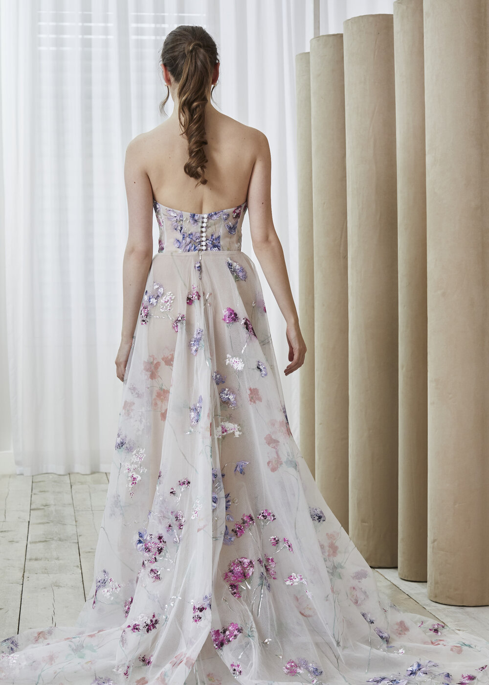 Print Flower bohemian Wedding Dresses Sweetheart fairy beach Bridal Gowns For Bride Robe De Mariee Beach Sweep Train