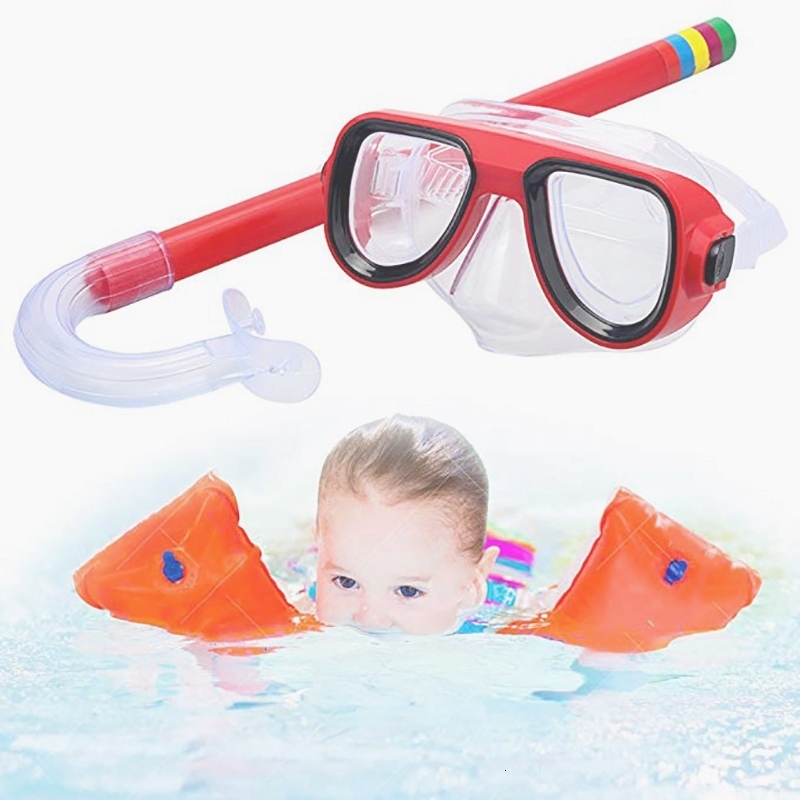 Diving Masks Swimming Goggles Masks Swim Scuba Child PVC Swimming Diving Kids Goggles Mask Snorkel Set Underwater Diving Accessories 230515