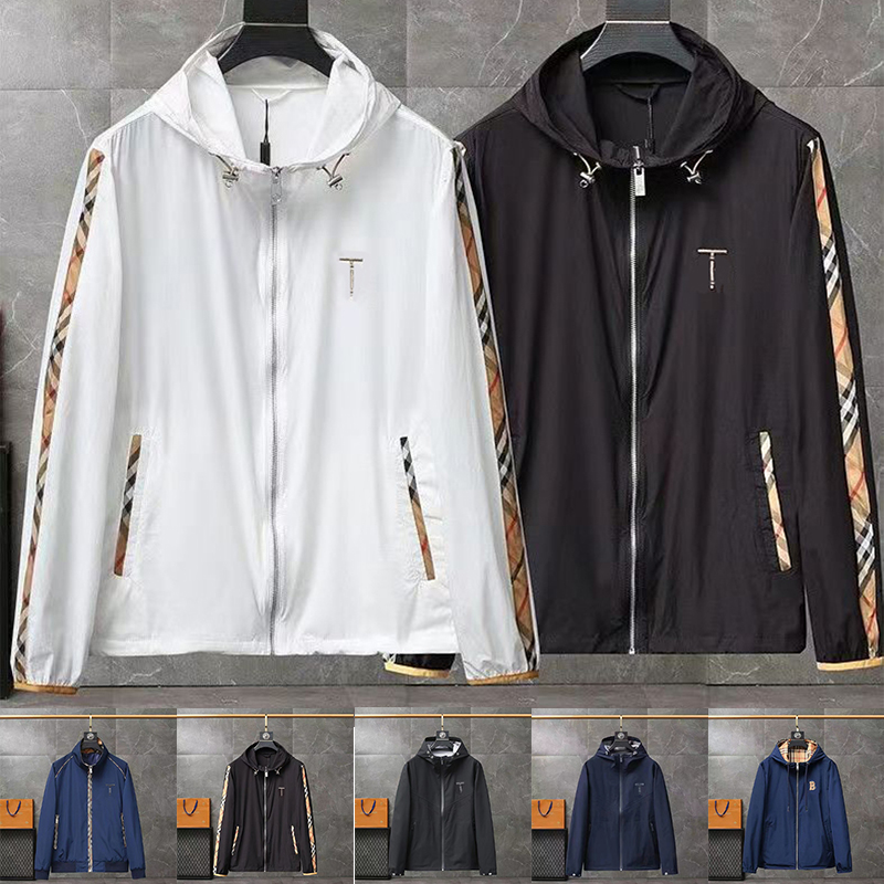 Classic Plaid mens hooded jacket Designer jacket men Fashion Casual windbreaker Spring Summer thin coat, Black 001
Classic Plaid mens hooded jacket Designer jacket men Fashion Casual windbreaker Spring Summer thin coat, Black 001