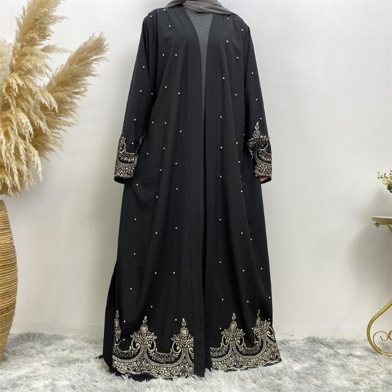 Ethnic Clothing Ethnic Clothing Beaded Open Abaya For Women Dubai 2023 Fashion Middle East Muslim Islamic Kimono Abayas Turkey Dresses Kaftan Jalabiya