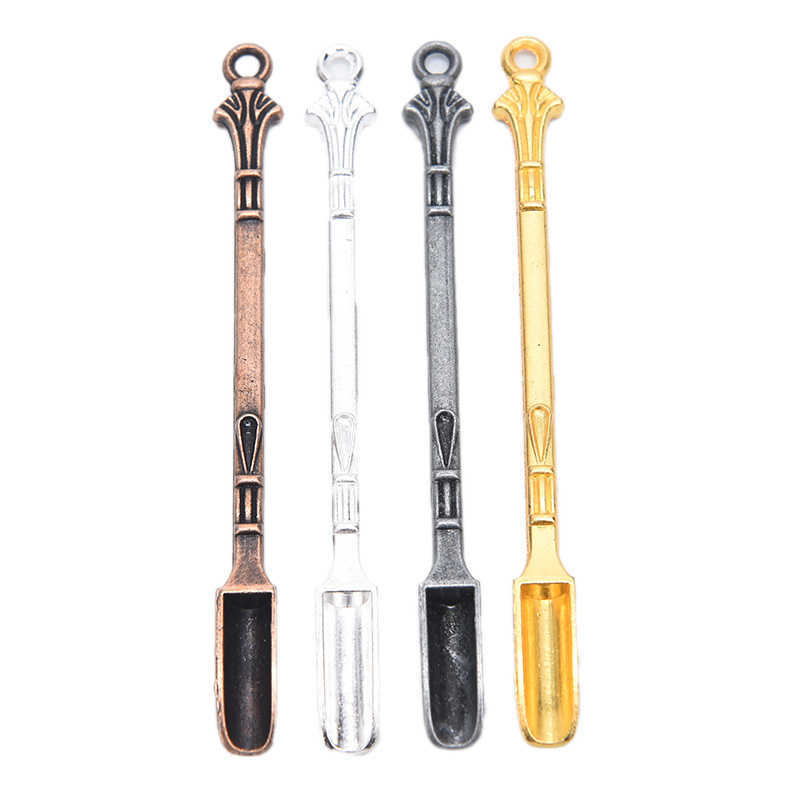 3pcs/set Mini Alloy Spoon Medicine Bottle Use Sniffer Snorter Snuff Powder Tobacco Micro-tuning Shovel Smoking Accessories