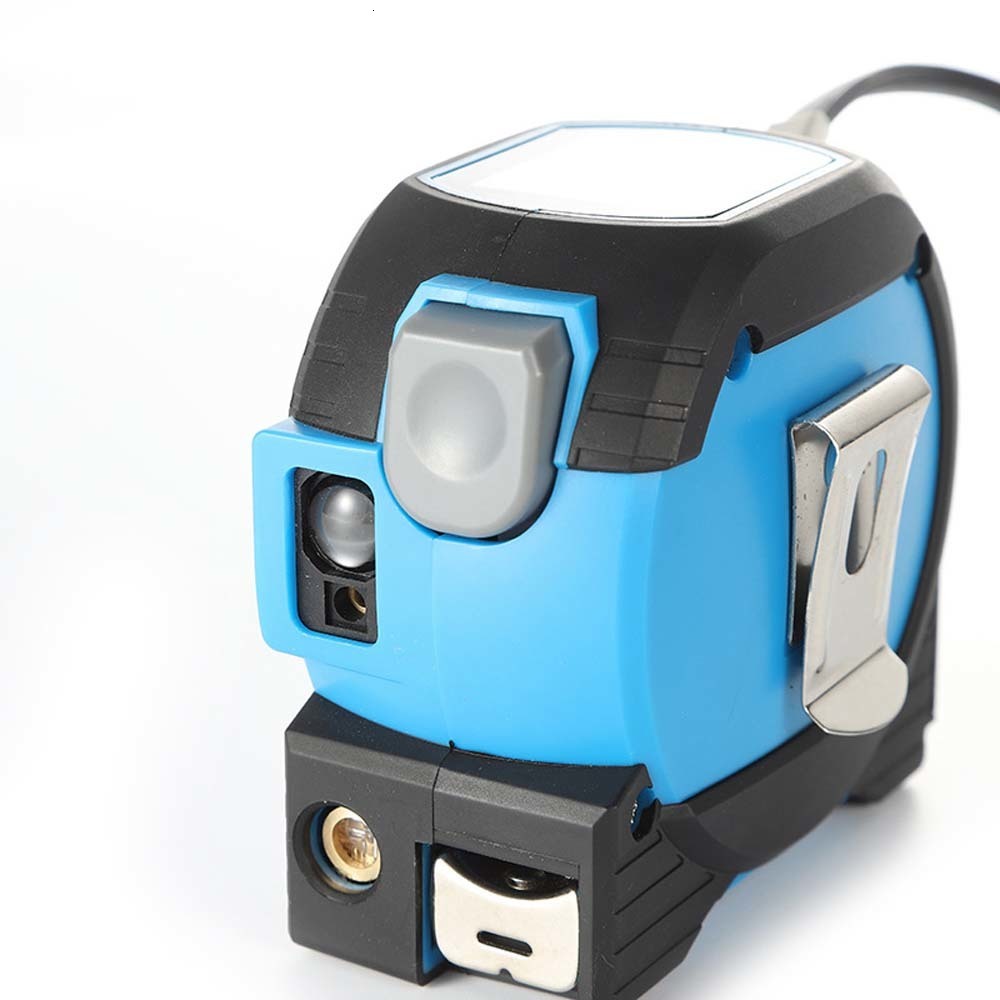 Tape Measures 3in1 Laser Rangefinder 5m Tape Measure Ruler LCD Display with Backlight Distance Meter Building Measurement Device Area Volumes 230516