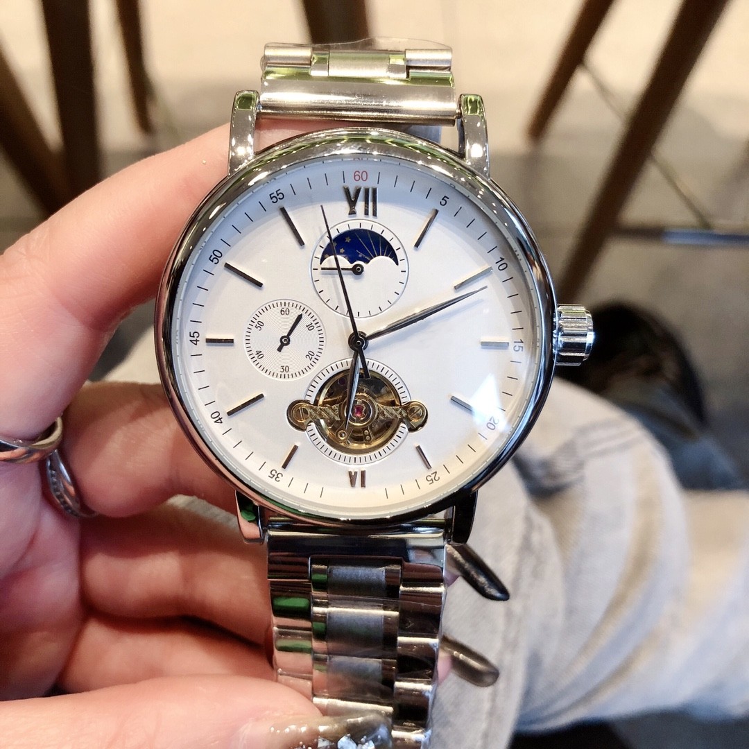 Men's classic watch tourbillon series diameter 42mm automatic one to one open mold, ultra-thin tourbillon movement, with the moon phase, White
Men's classic watch tourbillon series diameter 42mm automatic one to one open mold, ultra-thin tourbillon movement, with the moon phase, White