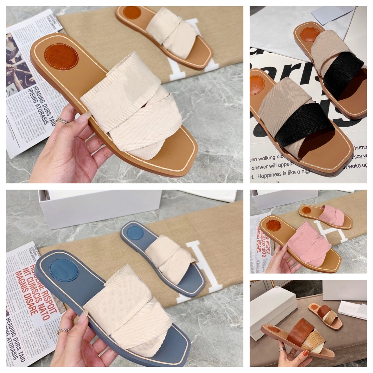 Summer Rubber designer slippers for women woody sandals Chloee Mules flat slides beige Fashion Beach Shoes outdoor Home White Black Slide Fashion Scuffs Slippers
Summer Rubber designer slippers for women woody sandals Chloee Mules flat slides beige Fashion Beach Shoes outdoor Home White Black Slide Fashion Scuffs Slippers