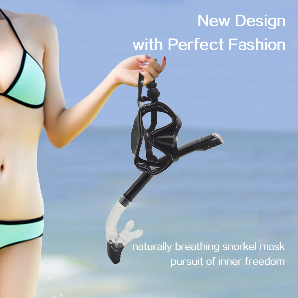 Diving Masks Professional Scuba Diving Masks Snorkeling Set Adult Silicone Skirt AntiFog Goggles Glasses Swimming Pool Equipment 230515