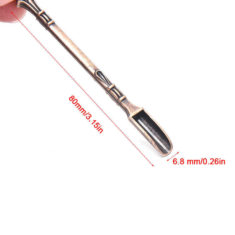 3pcs/set Mini Alloy Spoon Medicine Bottle Use Sniffer Snorter Snuff Powder Tobacco Micro-tuning Shovel Smoking Accessories