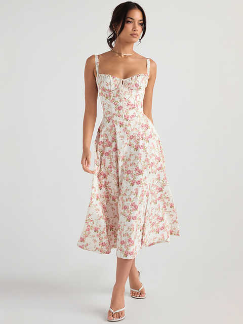 Chic And Elegant Floral Print Split Midi Sundress Fashion Holidays Outfits Beach Boho Dress New Summer Dress Women 2022, Pink
Chic And Elegant Floral Print Split Midi Sundress Fashion Holidays Outfits Beach Boho Dress New Summer Dress Women 2022, Pink