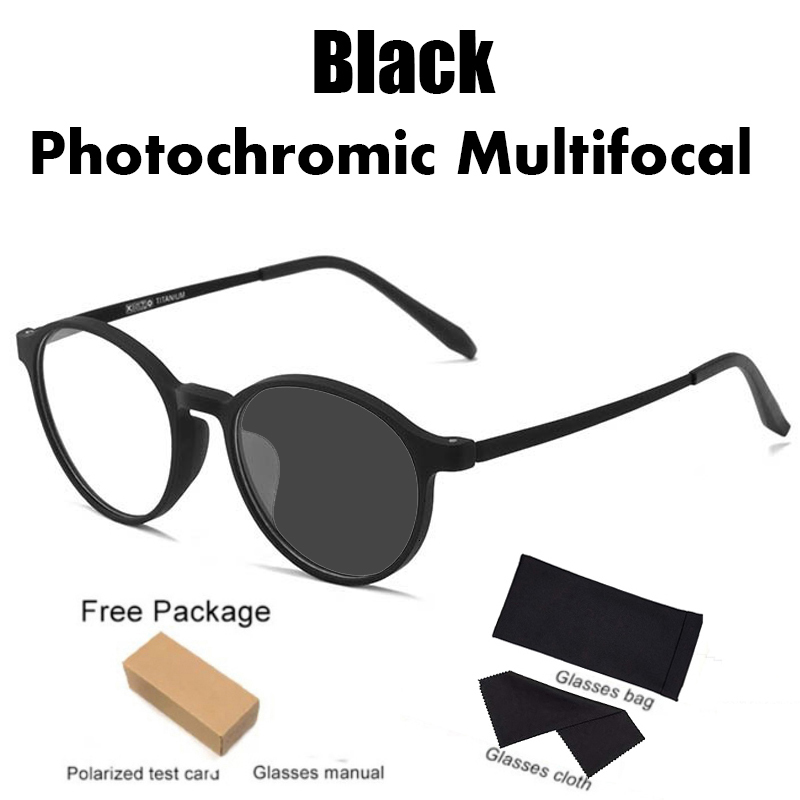 Reading Glasses Transitional Pochromic Multifocal TR90 Round frame reading glasses men's progressive blue Women's Ultra-light Glasses 230516