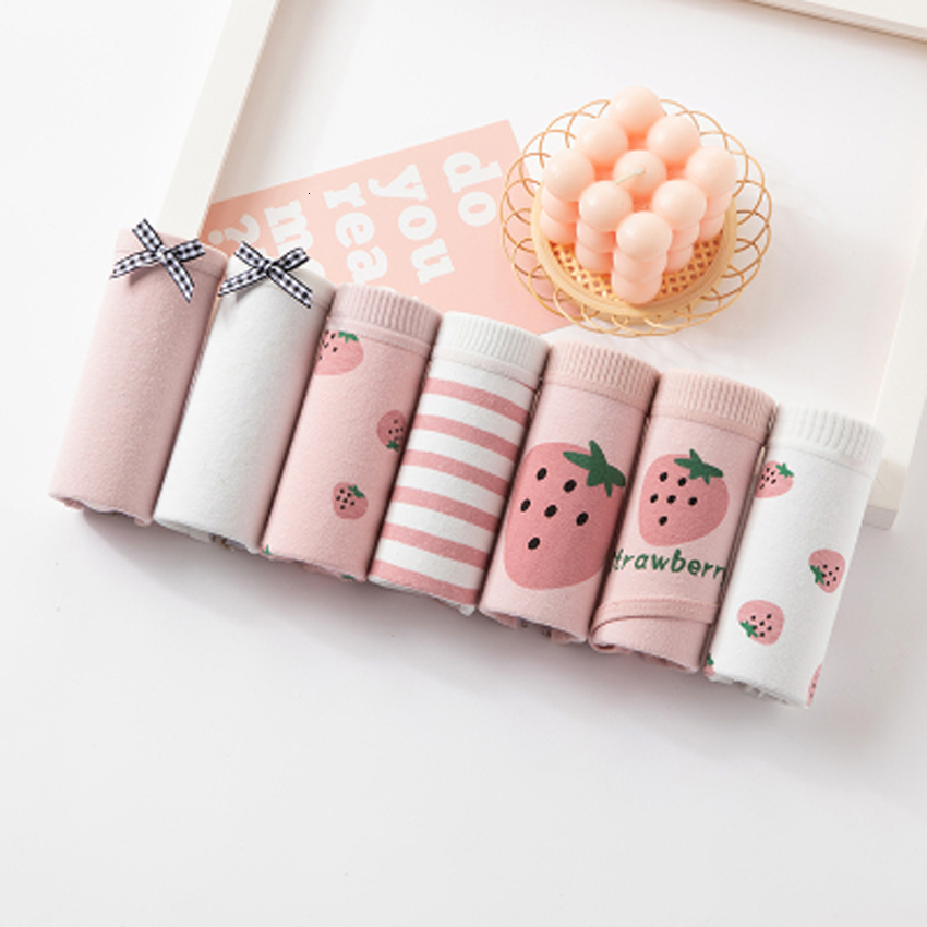 Women's Panties 7 Pcs/lot Panties Women Cotton Underwear Briefs Girls Cute Panties Sexy Lingeries Cueca Calcinhas Shorts Underpant Panty Ladies 2