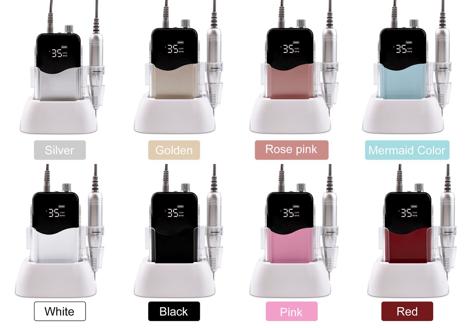 Nail Manicure Set SIMINAIL Wave Drill Rechargeable Desktop Base 35000RPM Electric Machine File Pedicure Cordless Drilling 230515