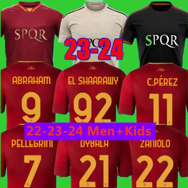 23 24 DYBALA romas Soccer jerseys maglia Pellegrini belotti CELIK Abraham 2023 2024 HOME away 3rd jerseys MANCINI KUMBULLA men kids kit Football EL SHAARAWY Uniforms, Men 3rd
23 24 DYBALA romas Soccer jerseys maglia Pellegrini belotti CELIK Abraham 2023 2024 HOME away 3rd jerseys MANCINI KUMBULLA men kids kit Football EL SHAARAWY Uniforms, Men 3rd