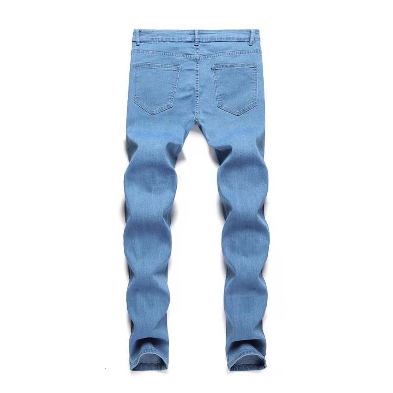 Men's Jeans Fashion Mens Skinny Blue jeans Scratch Slim Denim Pants Pencil Pants Autumn Street hip-hop denim trousers Men's clothin 230516