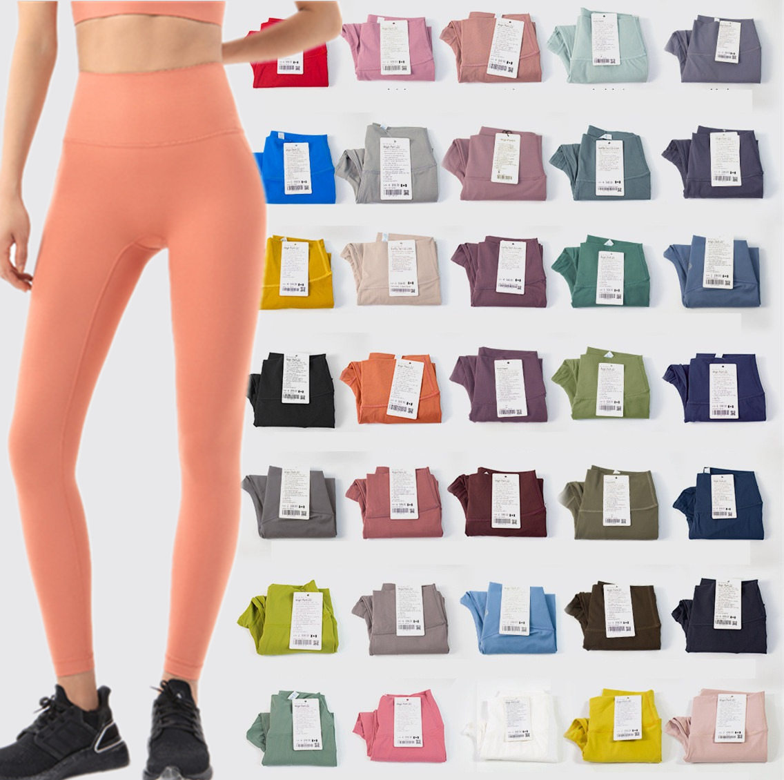 LU-007 Women Yoga Leggings No Front Seam Buttery Soft Athletic Tummy Control Nude Pants High Waist Hip Lift Tight Workout Fitness Exercise Gym Leggings, Powder mist
LU-007 Women Yoga Leggings No Front Seam Buttery Soft Athletic Tummy Control Nude Pants High Waist Hip Lift Tight Workout Fitness Exercise Gym Leggings, Powder mist
