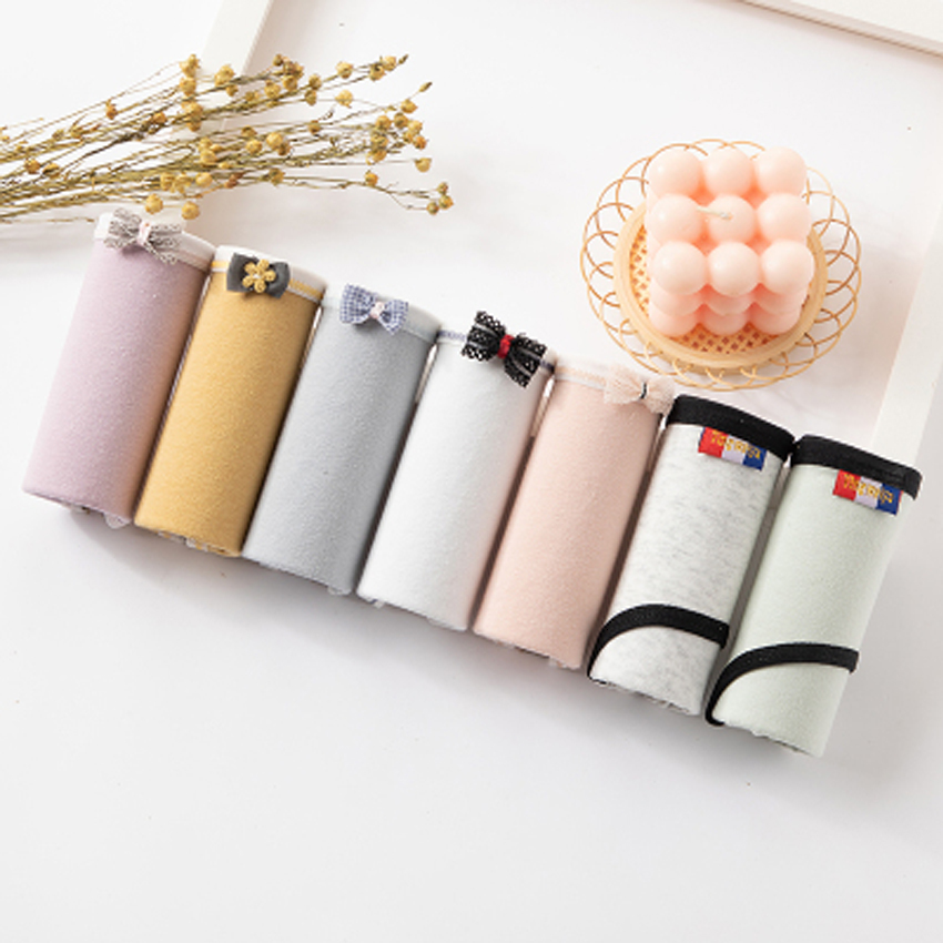 Women's Panties 7 Pcs/lot Panties Women Cotton Underwear Briefs Girls Cute Panties Sexy Lingeries Cueca Calcinhas Shorts Underpant Panty Ladies 2