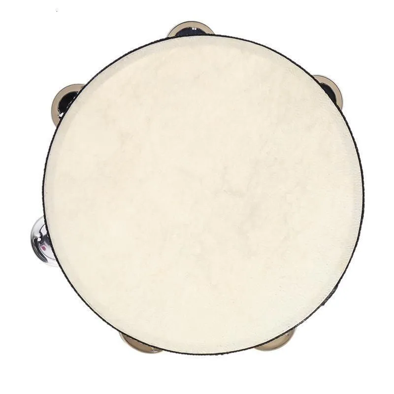 6 Drum Inches Bell Hand Held Tambourine Birch Metal Jingles Kids School Musical KTV Party Percussion Toy Wly935