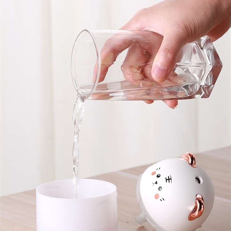 Steamer 250ml Desktop Mini Air Humidifier With Colorful Atmosphere Light Cool Mist Aroma Diffuser For Home Bedroom Purifier 230515