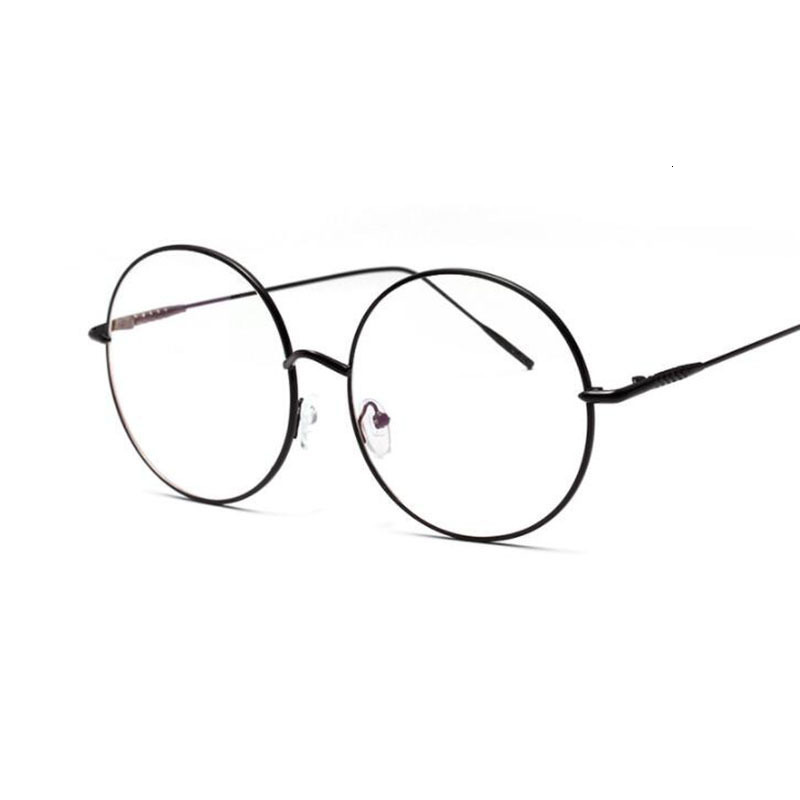 Reading Glasses Oversized Round Metal Anti Blue Light Woman Reading Glasses Men Clear Lens Vintage Eyeglasses Presbyopia Large Computer Goggles 230516
