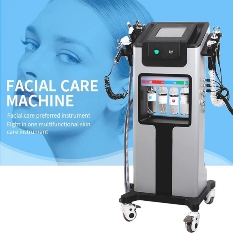 Multi-Functional Beauty Equipment Professional Microdermabrasion 8IN1 Aqua Peeling Oxygen Jet Peel Hydra Dermabrasion Machine